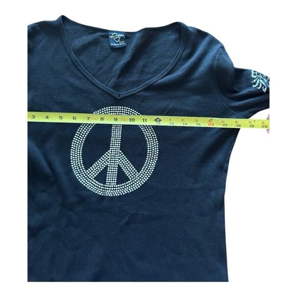 Vintage Sledge USA Y2K peace sign top Large - Picture 6 of 7
